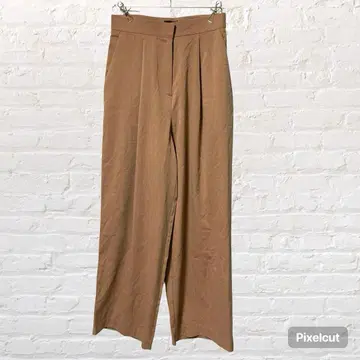 11195 LOA 캐주얼 팬츠 와이드 팬츠 브라운 S 작은 사이즈