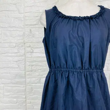 엠프리미어 프릴 원피스 슬리브리스 허리밴딩 36 [72-29]