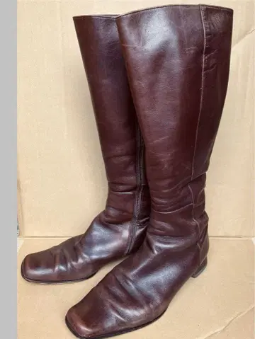 마가렛호웰 롱 부츠 짙은 갈색 넉넉한 24cm