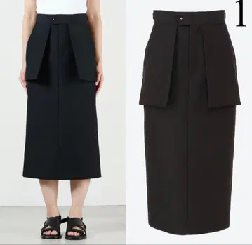 HYKE DOESKIN MIDI SKIRT