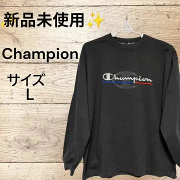미사용 새상품 Champion 롱 슬리브 오프 블랙 [ 사이즈 - L ]