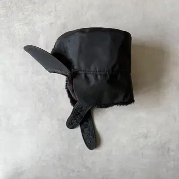 플라이트 캡 봄버 캡 비행 모자 따뜻한 퍼 안감 블랙