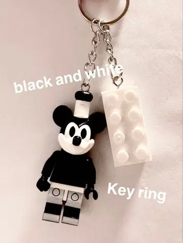 LEGO 호환 미키마우스 블랙 앤 화이트 키링