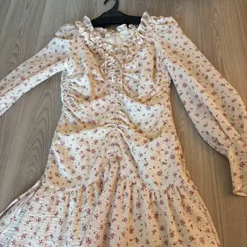 SNIDEL 프린트 개더 미니 원피스