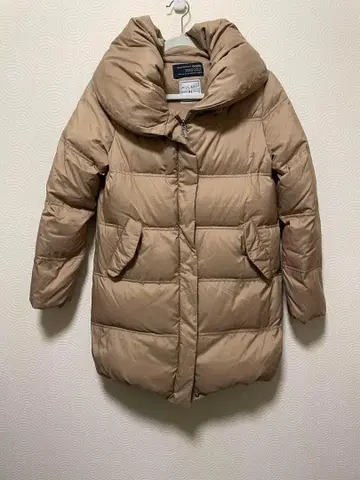 어반 리서치 도어스 여성용 베이지 후드 부착 다운 자켓