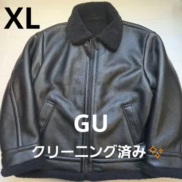 컨디션 최상 지유 인조 가죽 B-3 블루종 무스탕 자켓 XL