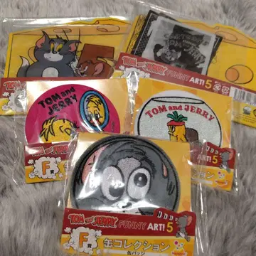 톰과 제리 HAPPY 복권 캔 거울 캔뱃지 스티커 톰 제리