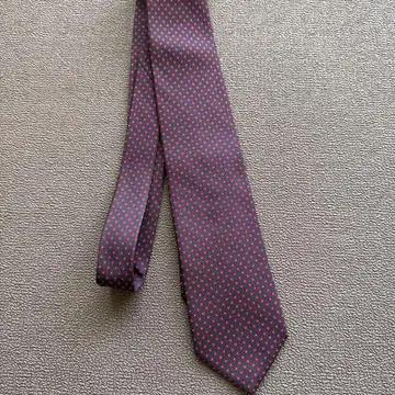 Sfilatino 넥타이 네이비/레드 도트 무늬