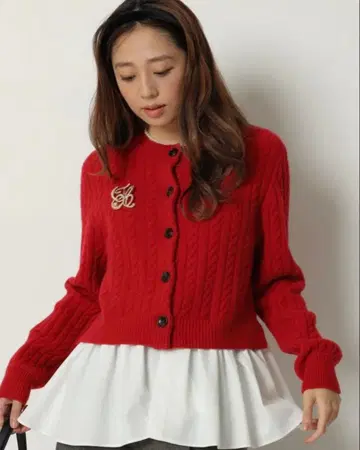 울 캐시미어 페플럼 가디건