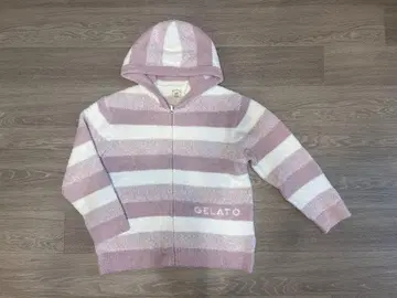 젤라또피케 후드티 핑크 보더 젤라 여성용