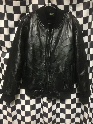 가죽 봄버 자켓 M 덧댄 점퍼 양가죽 양가죽 ma1