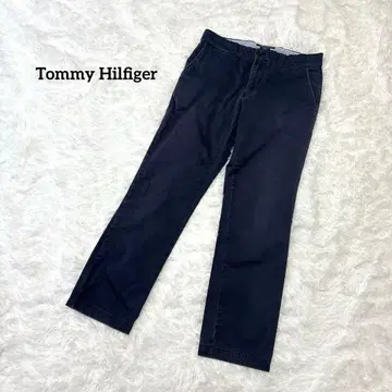 타미힐피거 남성용 치노 팬츠 슬림 네이비 30/32 코튼 혼방