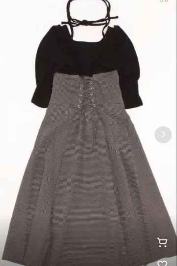 dazzlin 초커 개더 코르셋 원피스