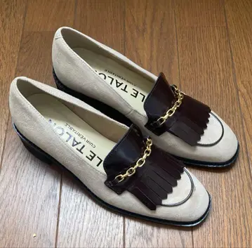 LE TALON 루탈론 가죽 퀼트 체인 로퍼