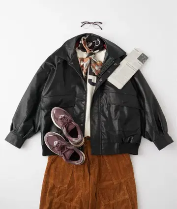 MONO-MART 비익 디자인 빈티지 라이크 오버 사이즈 블루종