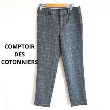 COMPTOIR DES COTONNIERS 체크 팬츠 그레이 5호