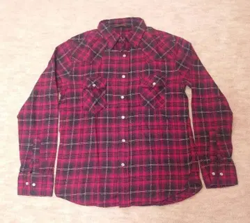 체크 무늬 긴팔 셔츠 1