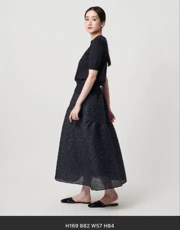 UNITED ARROWS 자카드 스커트 네이비(36)