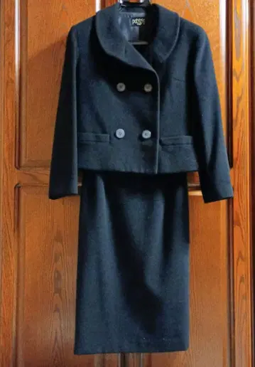 모 100% 겨울 상품 수트 블랙 포멀 여성용 일본제 방한 하자품