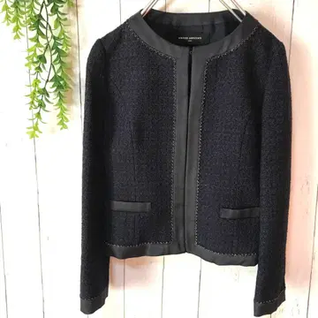 유나이티드 애로우즈 노카라 자켓 M 네이비