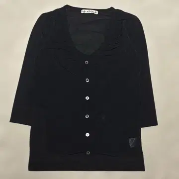 Amber 얇은 소재 가디건 블랙 M 사이즈