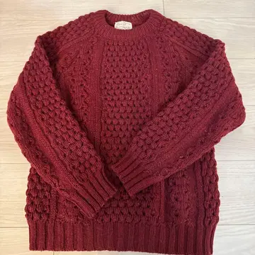 Slieve League 버건디 니트 스웨터