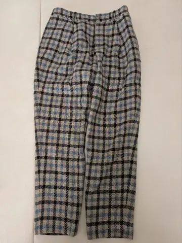 Maison 체크 무늬 울 리치 블렌드 팬츠