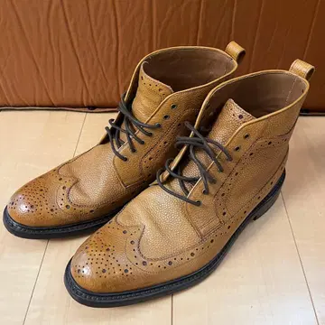 새상품급 클락스 27.5cm 에드워드 로드 윙팁 주름 가죽