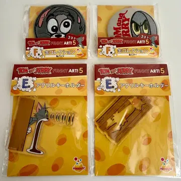 톰과 제리 Happy 복권 아크릴 키링, 캔뱃지, 캔 거울 세트