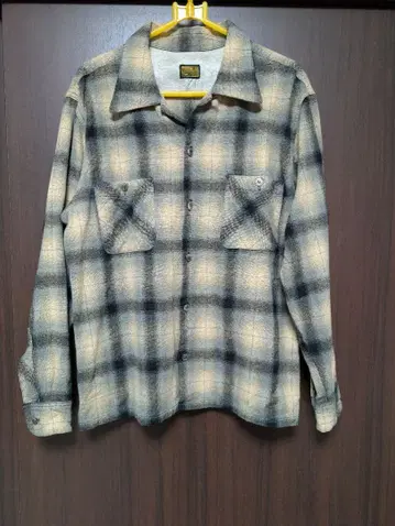 텐더 로인 울 체크 셔츠 S 베이지 구 텐더 로인