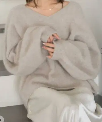 Noble 퍼 니트 2WAY 퍼프 슬리브 니트