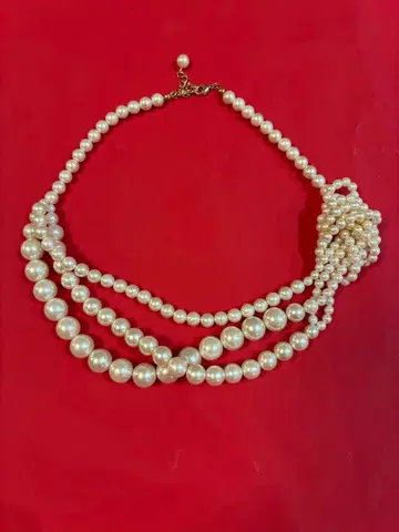 셀렉샵 구매 볼륨 펄 목걸이 매듭 디자인