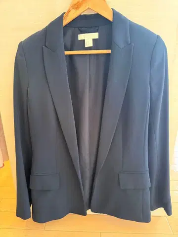 [ H&M ] 네이비 테일러드 자켓 32 여성용 XS