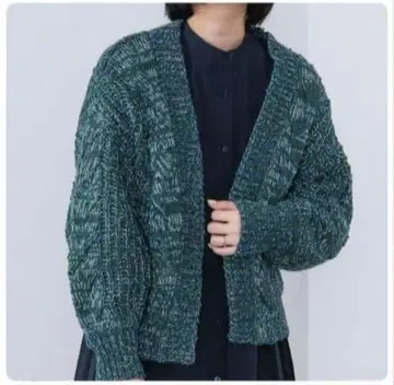 가격 인하 새상품 빔즈하트 컬러 네프 가디건 니트 그린