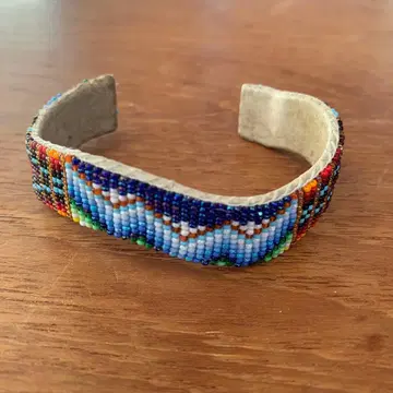 인디언 네이티브 뱅글 컬러풀 비즈 팔찌 빈티지