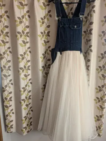 데님 오버롤 샤샤 스커트