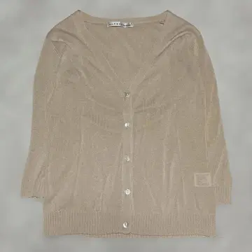 Amber 얇은 소재 가디건 베이지 M 사이즈