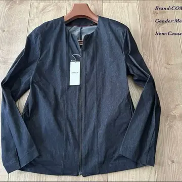 미사용품 컴시즘 일본제 데님 원단 블루종 네이비 L 사이즈