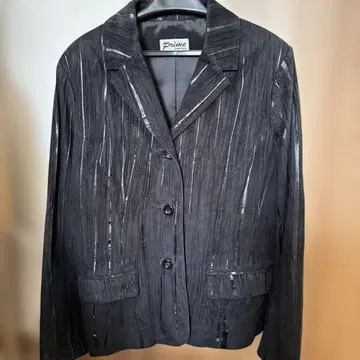 Prime bamboo 스트라이프 블랙 블레이저