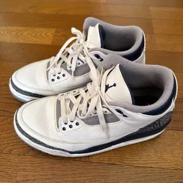 조던 스니커즈 화이트 그레이 네이비