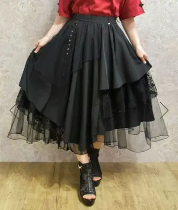 axes femme 이소재 이레헴 롱 스커트 블랙