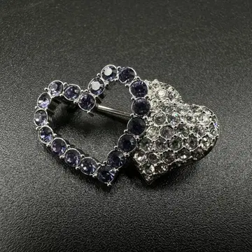 SWAROVSKI 스와로브스키 브로치 하트 큐빅