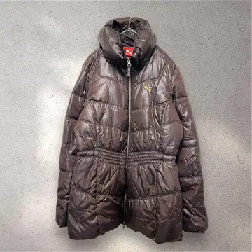 푸마 PUMA L 다운 자켓 브라운 하이넥