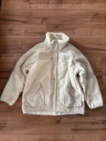 nico and - 플리스 자켓 크림색 하이넥