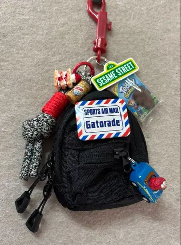 딸랑딸랑 키링 미니 백팩 파우치 파라코드