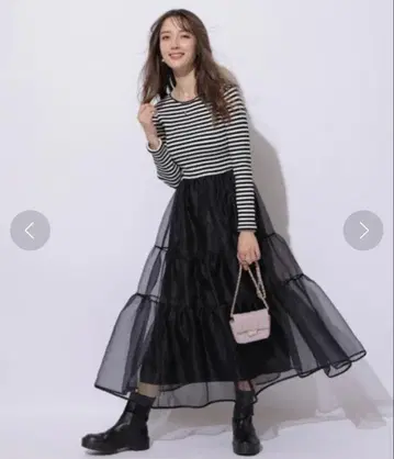 Apuweiser-riche 시어 티어드 도킹 원피스