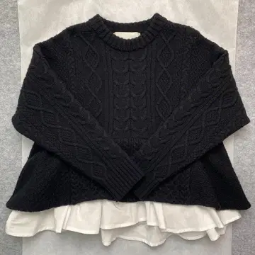 girlish 가리쉬 St.cecilia 페플럼 니트 / 블랙