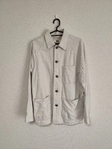 UNIQLO 유틸리티 데님 자켓 S 사이즈 버튼 전체 교체