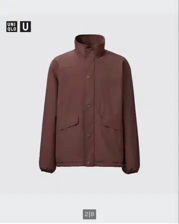 UNIQLO U 리버서블 스탠드 자켓 L 사이즈 브라운