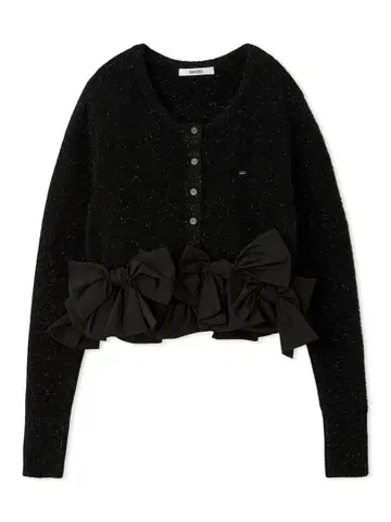 [최종 가격 인하] 스나이델 리본 모티브 가디건 블랙